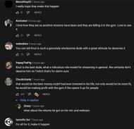Fans in the YouTube comments section reacting to the streamers' clip (Images via Finest Twitch Clips/YouTube)